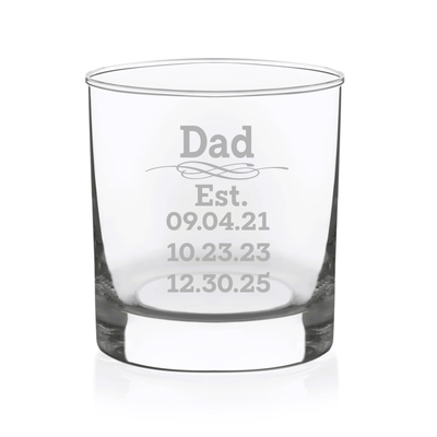 Custom Engraved Drinking Glasses for Parents & Grandparents