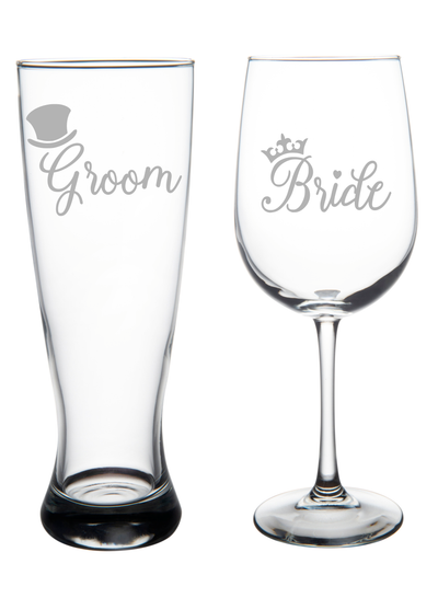 Personalized Engraved Wedding Glasses & Engagement Gifts