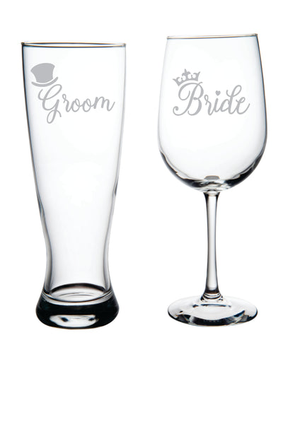 Personalized Engraved Wedding Glasses & Engagement Gifts