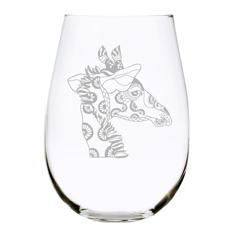 Giraffe stemless wine glass, 17 oz.