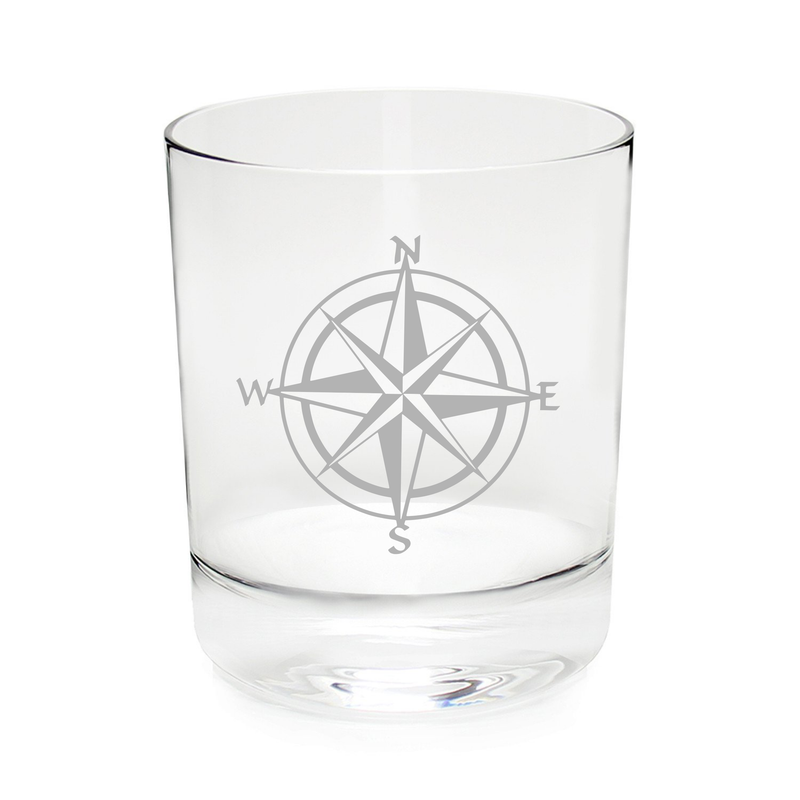 Sailing compass 11 oz. Whiskey - Rocks glass
