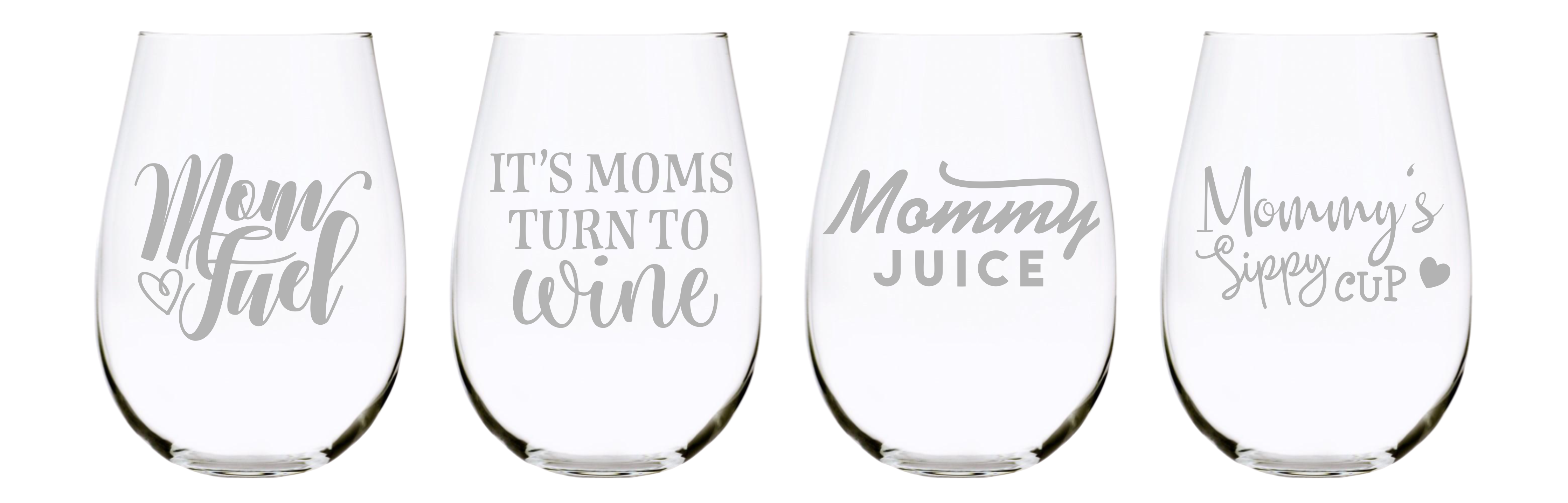 Mommys Sippy Cup Wine Glass  Hand Painted Personalized Gifts