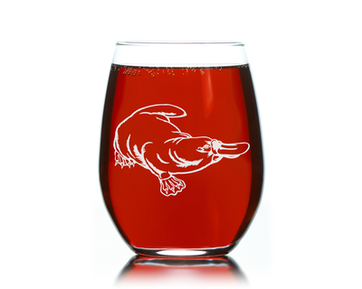Platypus Stemless Wine Glass - Platypus Themed Gift for Women and Men - 17 oz.