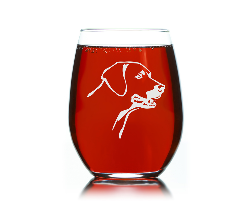 Rhodesian Ridgeback Themed, Dog Stemless Wine Glass - Dog Lover Gift for Women and Men  17 oz. (Style R1)