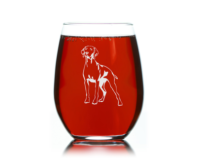 Rhodesian Ridgeback Themed, Dog Stemless Wine Glass - Dog Lover Gift for Men and Women - 17 oz. (Style R3)