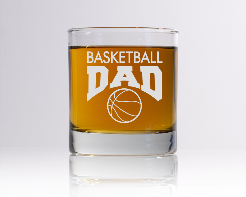 Basketball Dad Whiskey Rocks Glass - Basketball Dad Themed Gift for Men - 11 oz.
