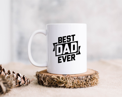 Best Dad Ever Ceramic Coffee Mug, 15 oz - Father's Day Gift - Gift for Dad