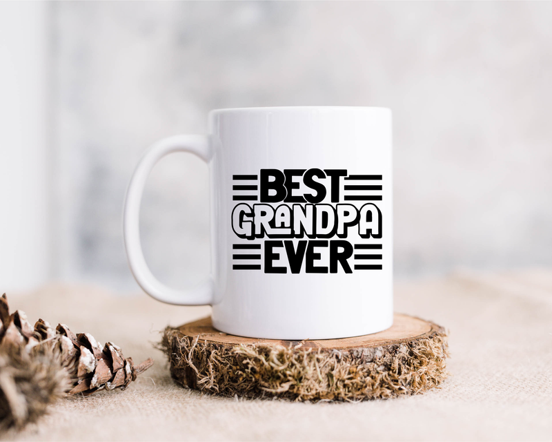 Best Grandpa Ever Ceramic Coffee Mug - Grandpa Gift for Men - 15 oz.