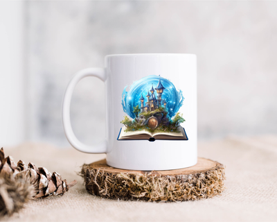 Castle Book Coffee Mug, 15 oz.