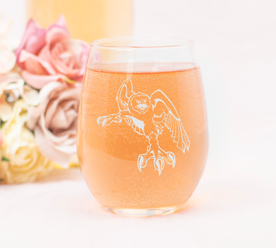 Eagle Stemless Wine Glass - Eagle Themed Gift for Men and Women - 17 oz. (Style E3)