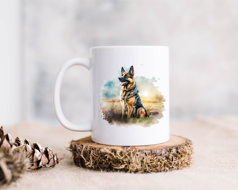 German Shepherd Coffee Mug - 15 oz.  Dog Lover Gift, German Shepherd Coffee Cup