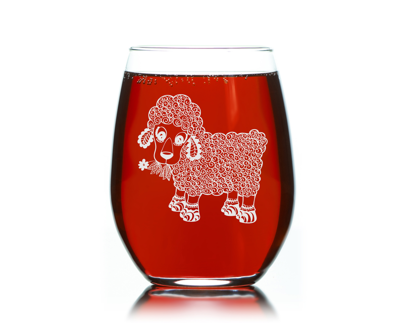 Lamb Stemless Wine Glass, 17 oz. - Lamb Themed Gift for Men and Women