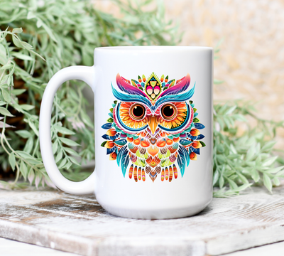 Owl Adorable 15 oz Ceramic Coffee Mug - Owl Gifts for Men and Women (Style O1)