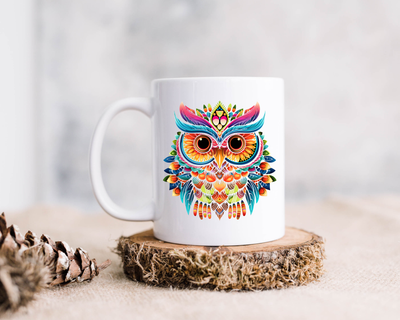 Owl Adorable 15 oz Ceramic Coffee Mug - Owl Gifts for Men and Women (Style O1)