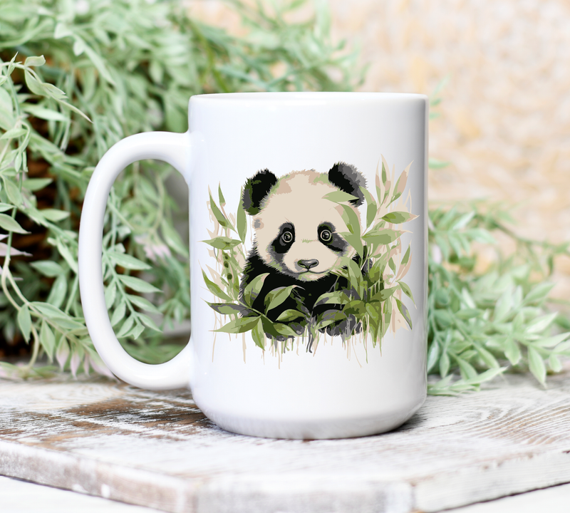 Panda Ceramic Coffee Mug - Panda Themed Gift for Men and Women - 15 oz.