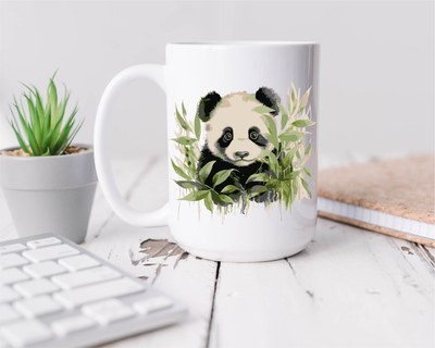 Panda Ceramic Coffee Mug - Panda Themed Gift for Men and Women - 15 oz.
