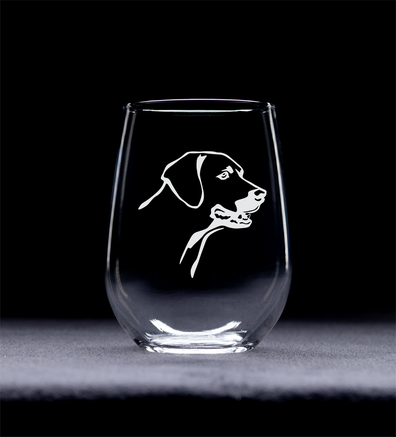 Rhodesian Ridgeback Themed, Dog Stemless Wine Glass - Dog Lover Gift for Women and Men  17 oz. (Style R1)