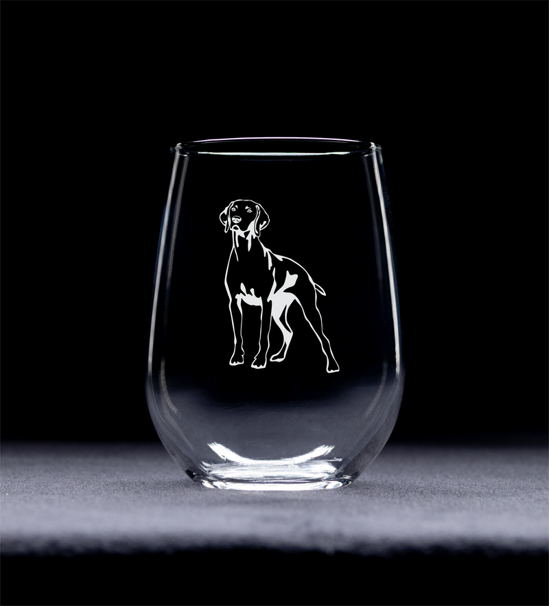 Rhodesian Ridgeback Themed, Dog Stemless Wine Glass - Dog Lover Gift for Men and Women - 17 oz. (Style R3)