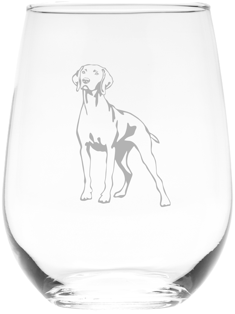Rhodesian Ridgeback Themed, Dog Stemless Wine Glass - Dog Lover Gift for Men and Women - 17 oz. (Style R3)