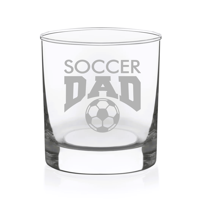 Soccer Dad Whiskey Rocks Glass - Soccer Dad Themed Gift for Men - 11 oz.