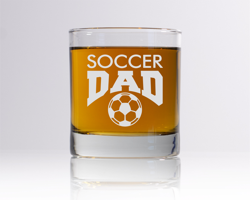 Soccer Dad Whiskey Rocks Glass - Soccer Dad Themed Gift for Men - 11 oz.
