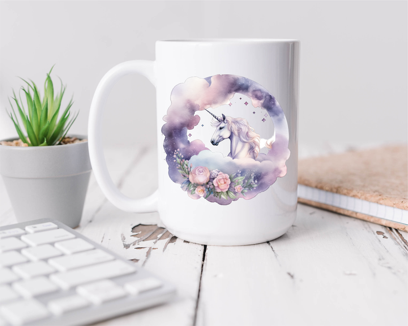 Unicorn Coffee Mug - 15oz Ceramic Cup,  Unique Design, Perfect Gift for Women, Men, Friends