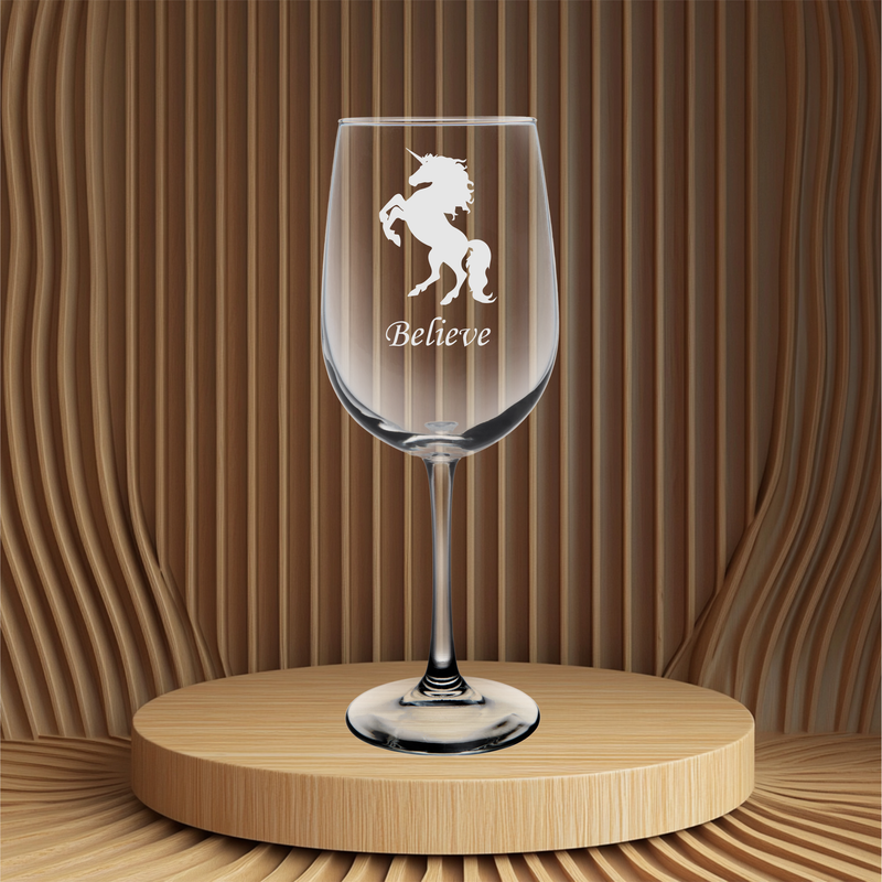 Unicorn Wine Glass  - Unicorn Themed Gift for Men and Women - 19 oz.
