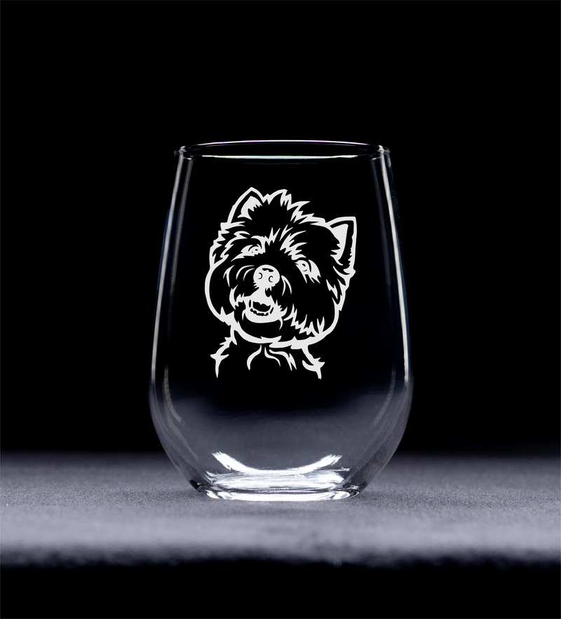 West Highland Terrier Themed, Dog Stemless Wine Glass - Dog Lover Gift for Men and Women - 17 oz. (Style W1)