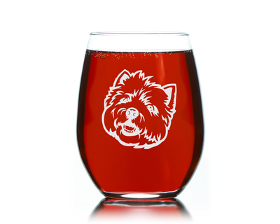 West Highland Terrier  Themed, Dog Stemless Wine Glass - Dog Lover Gift for Men and Women - 17 oz. (Style W2)