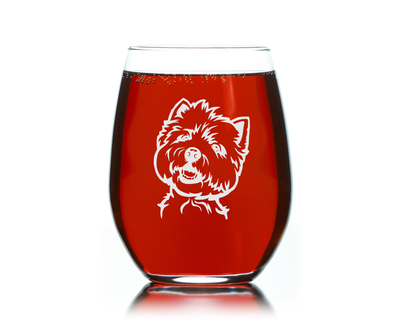 West Highland Terrier Themed, Dog Stemless Wine Glass - Dog Lover Gift for Men and Women - 17 oz. (Style W1)