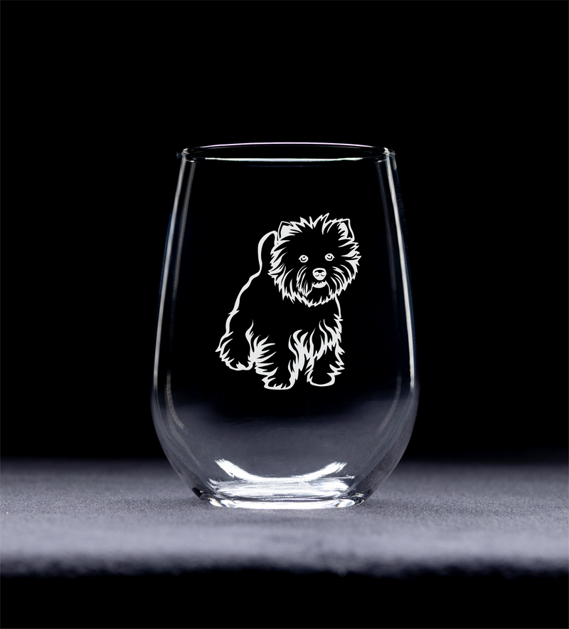 Westie Themed, Dog Stemless Wine Glass - West Highland Terrier Gift for Men and Women - 17 oz