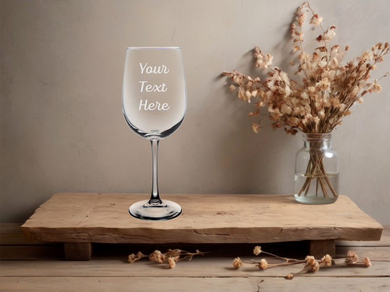 Custom Text 19 oz.  Wine Glass - Personalized Gift for Women and Men
