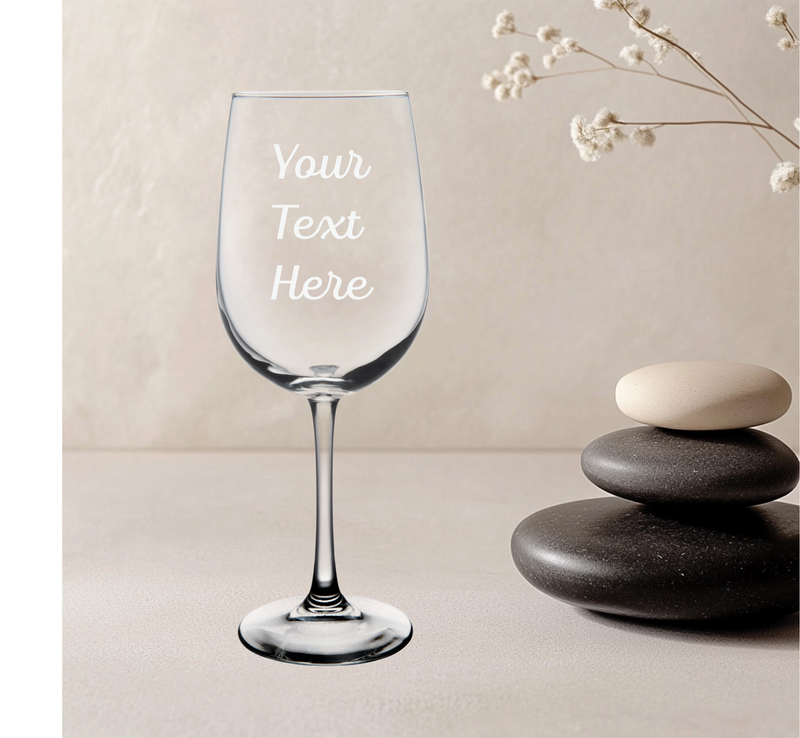 Custom Text 19 oz.  Wine Glass - Personalized Gift for Women and Men
