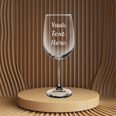 Custom Text 19 oz.  Wine Glass - Personalized Gift for Women and Men