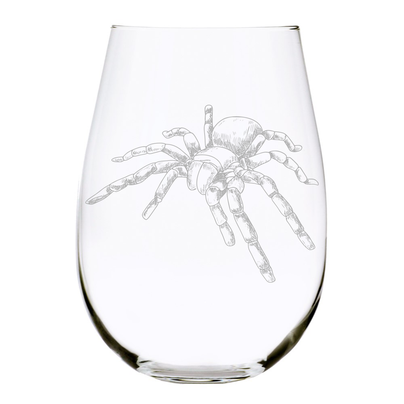 Tarantula stemless wine glass, 17 oz.