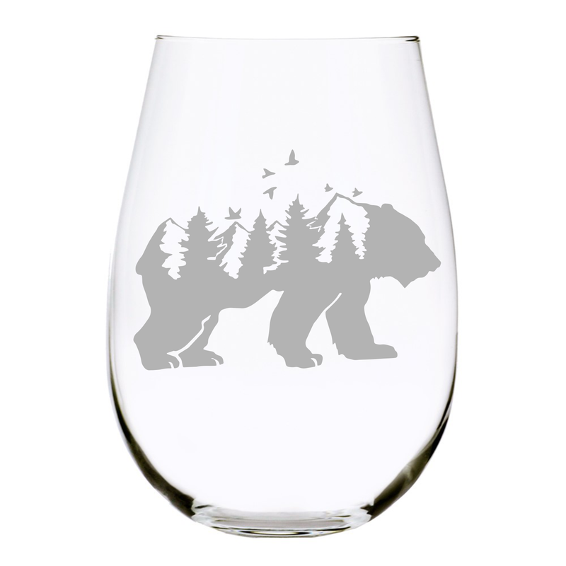 Bear (B1) stemless wine glass, 17 oz.