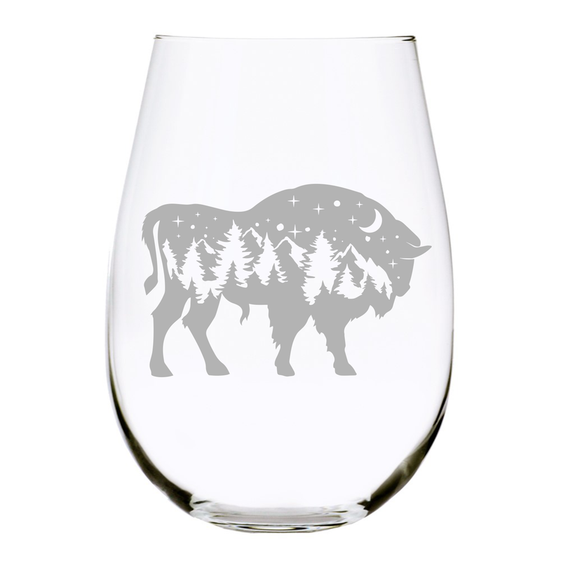 Buffalo (B1) stemless wine glass, 17 oz.
