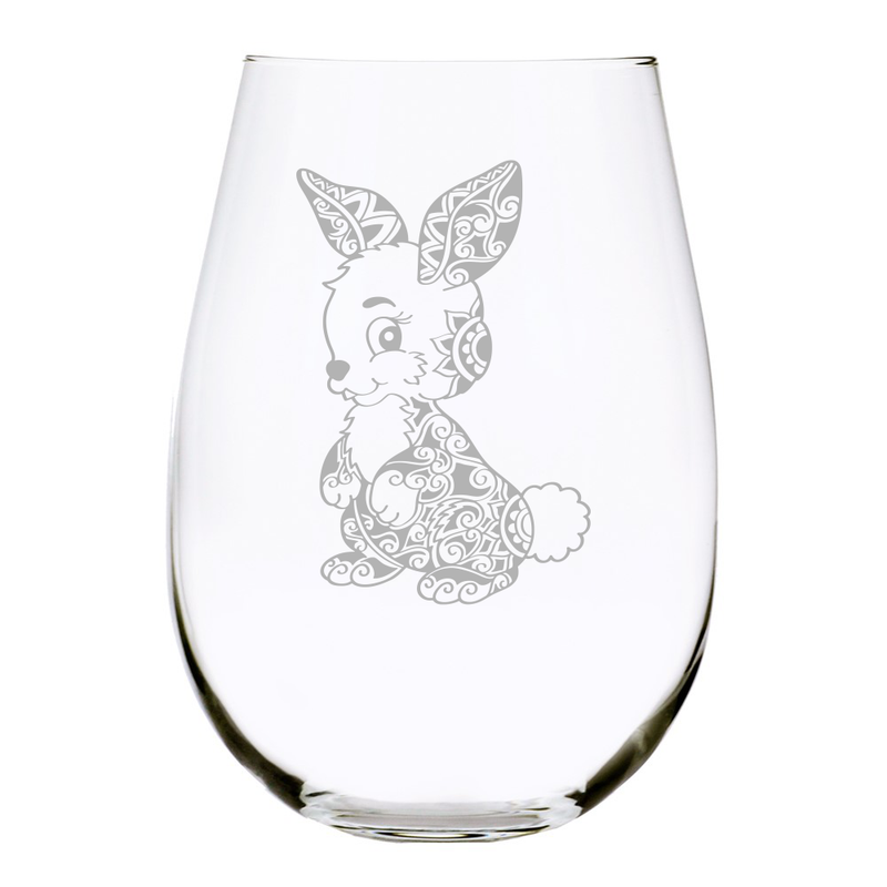 Bunny stemless wine glass, 17 oz.