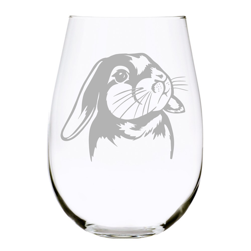 Bunny (B1) stemless wine glass. 17 oz.