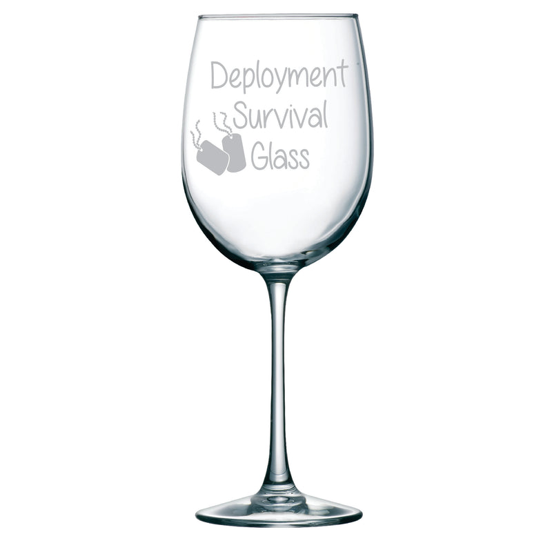 Deployment Survival Wine Glass