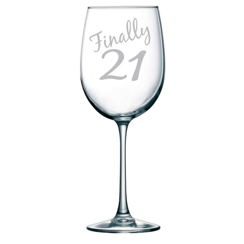 Finally 21 wine glass, 19 oz.