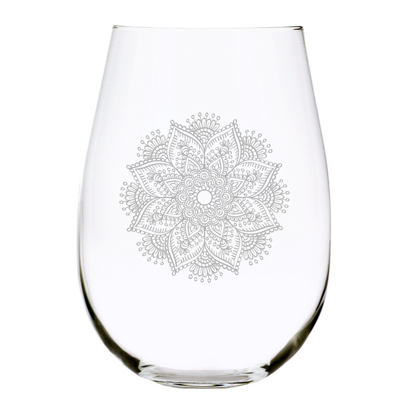 Flower (F1) stemless wine glass, 17 oz.