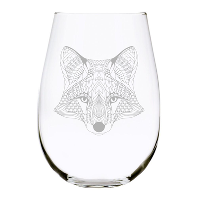 Fox 17 oz. stemless wine glass, Lead Free Crystal