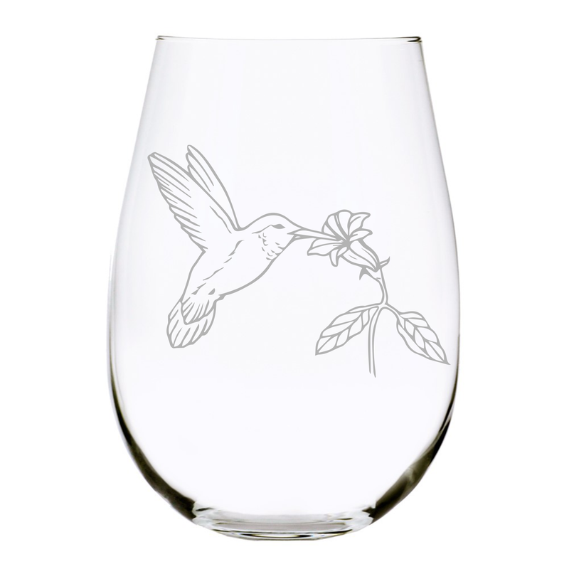Hummingbird (H4) stemless wine glass, 17 oz.