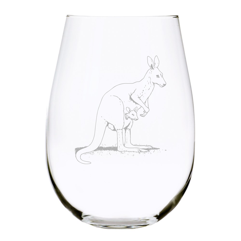 Kangaroo  stemless wine glass, 17 oz.