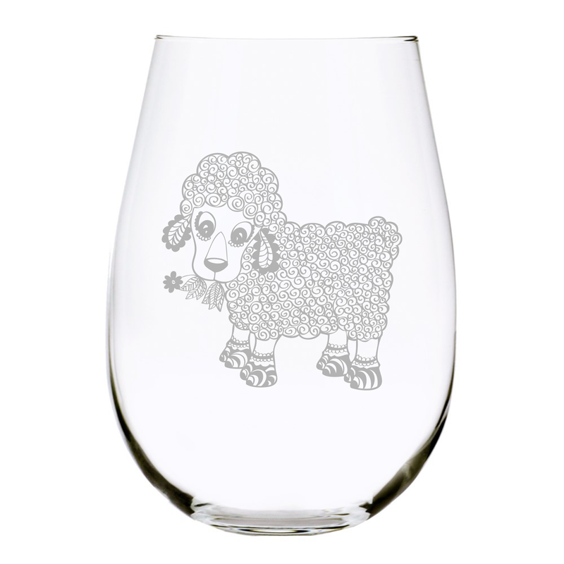 Lamb stemless wine glass, 17 oz.