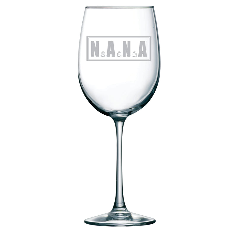 NANA 19 oz. etched wine glass