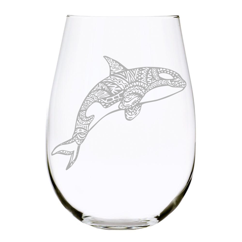Orca stemless wine glass, 17oz. Lead Free Crystal