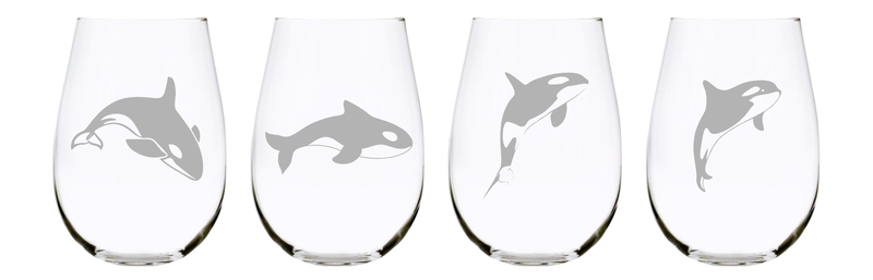 Orca stemless wine glass (set of 4), 17 oz. Lead Free Crystal