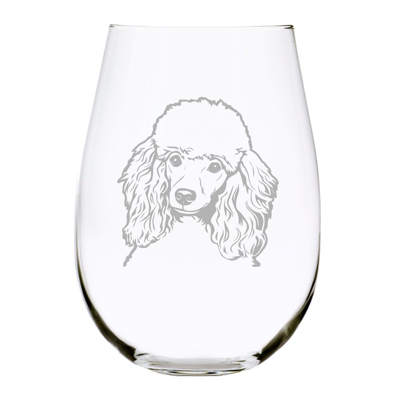 Poodle sales wine glasses